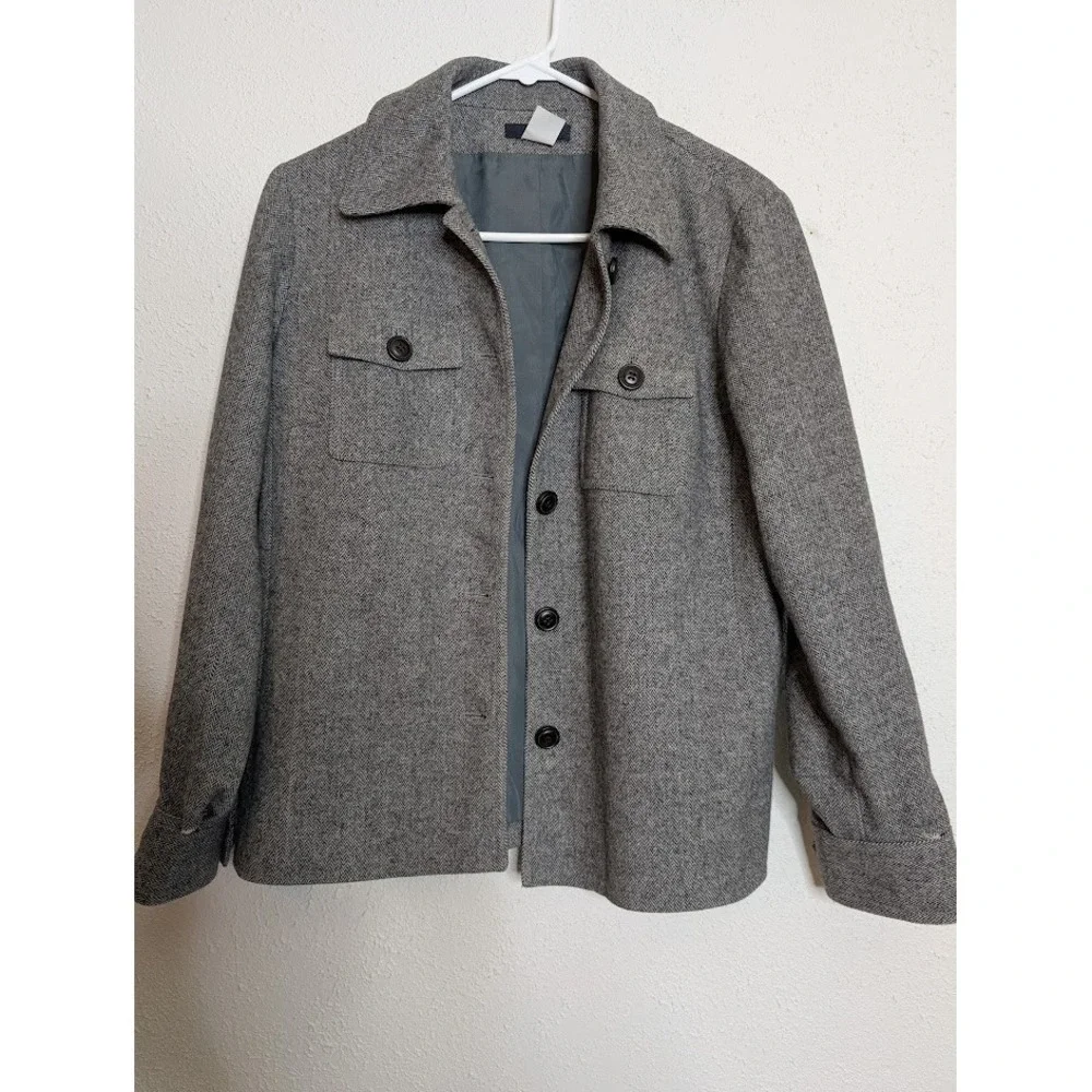 J Crew Blazer Jacket Pockets Gray Womens 61220 Wool Blend Classic Career Work‎